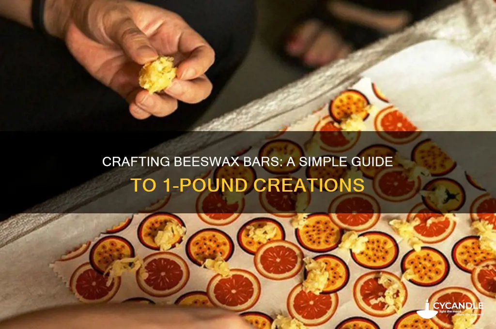 how to make beeswax into 1 pound bars