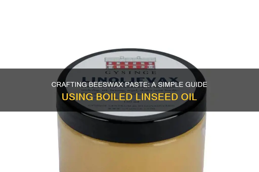how to make beeswax paste with boiled linseed oil
