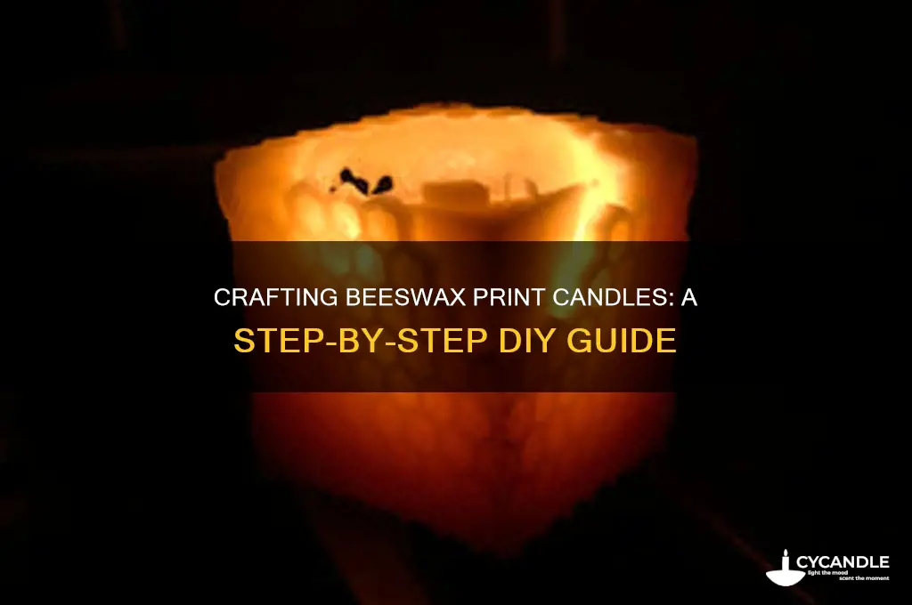 how to make beeswax print candles