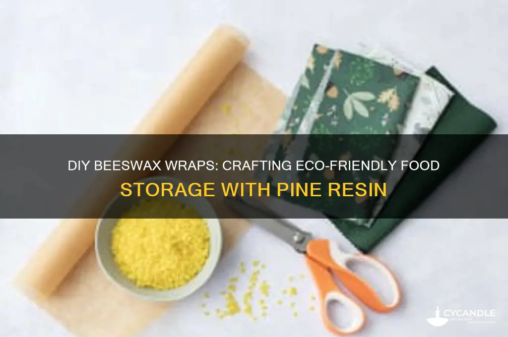 how to make beeswax wraps with pine resin