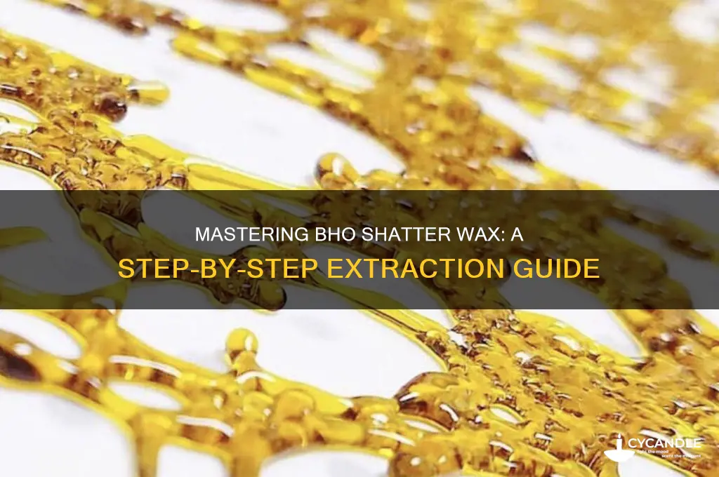 how to make bho shatter wax