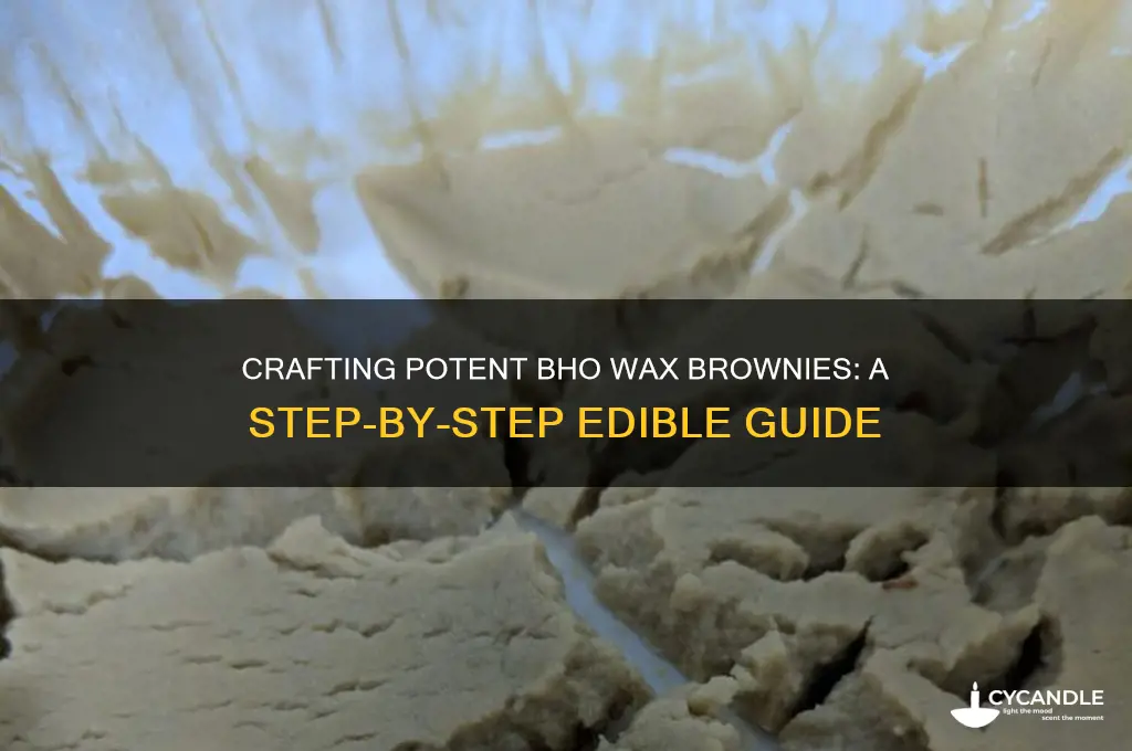 how to make bho wax brownies