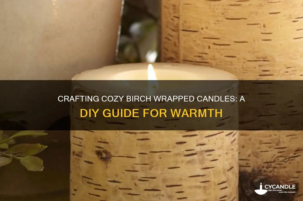 how to make birch wrapped candles