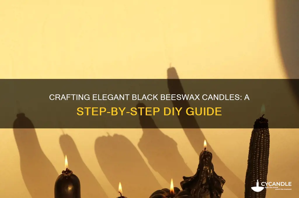 how to make black beeswax candles