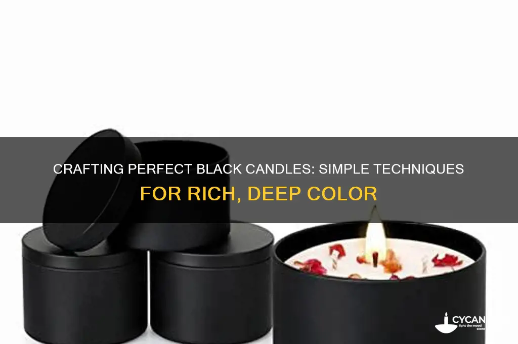 how to make black color for candles