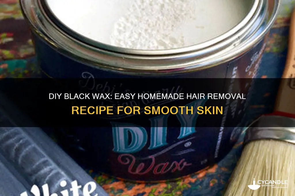 how to make black wax for hair removal at home
