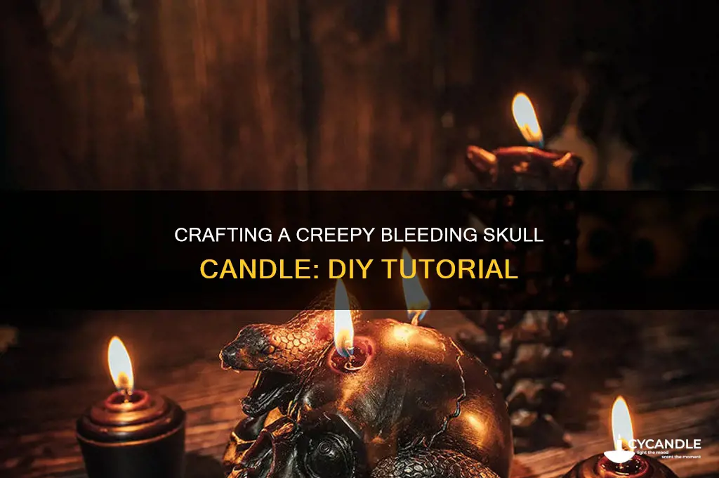 how to make bleeding skull candle