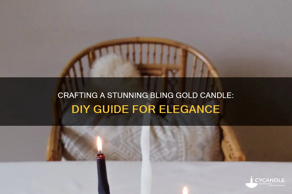 how to make bling gold candle