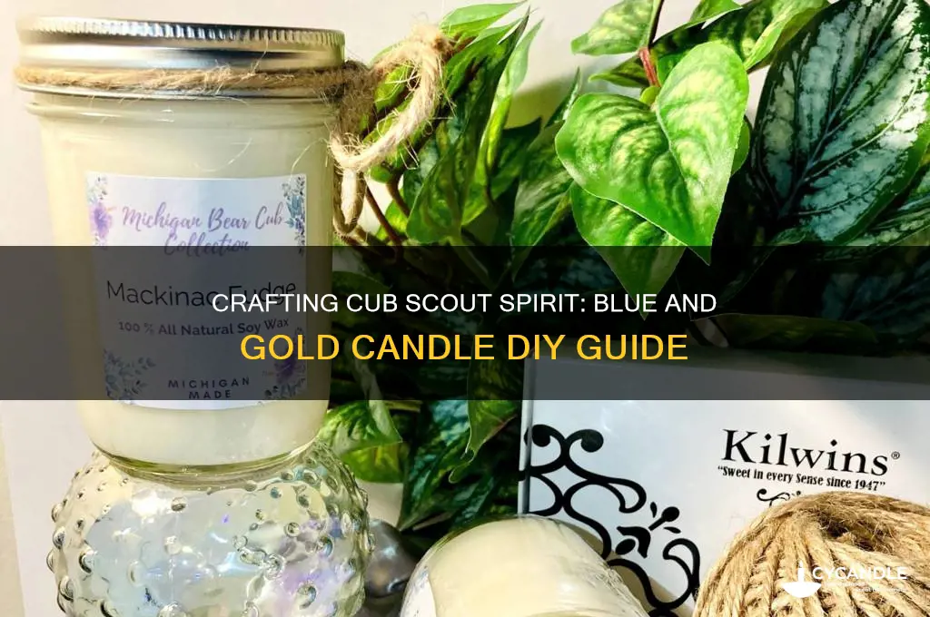 how to make blue and gold candles for cub scouts