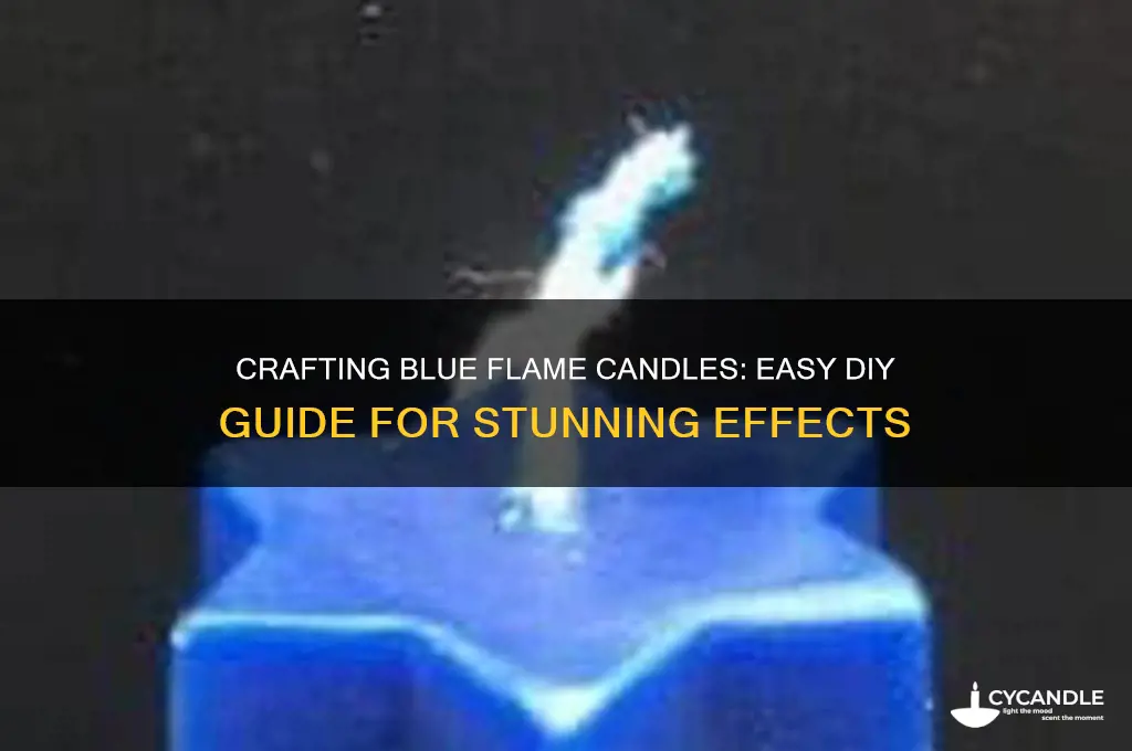 how to make blue flame candles