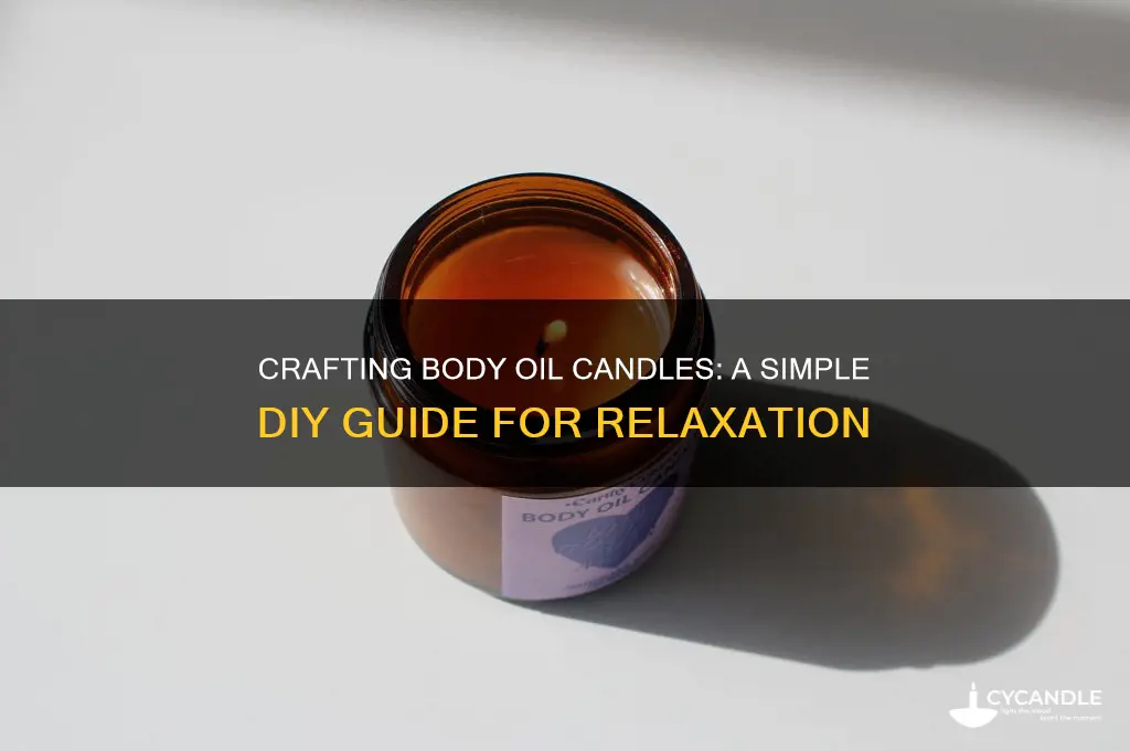 how to make body oil candles