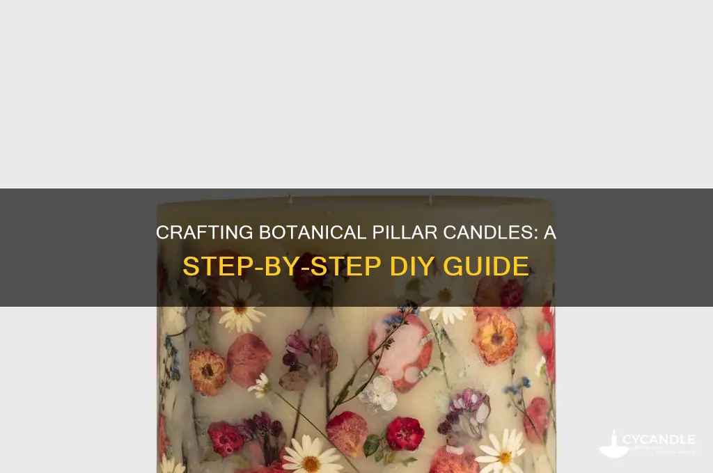 how to make botanical pillar candles