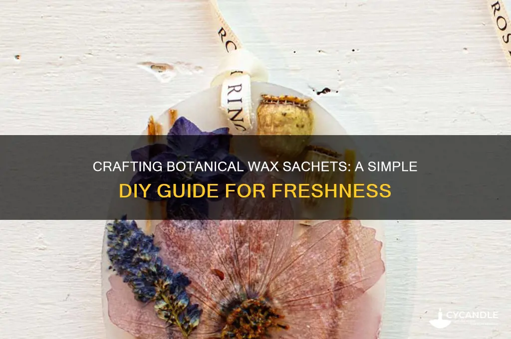 how to make botanical wax sachets