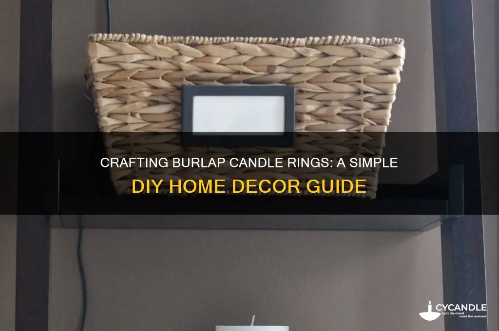 how to make burlap candle rings