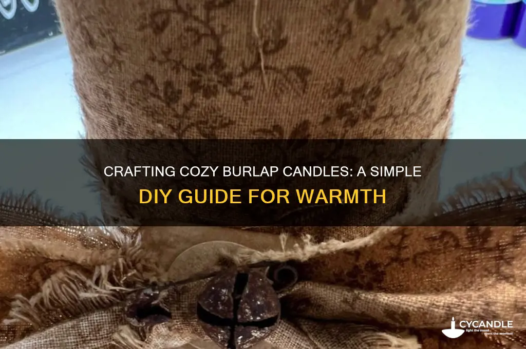 how to make burlap candles