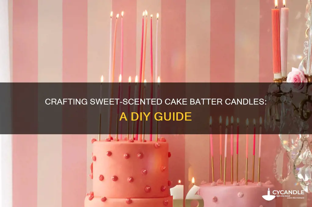 how to make cake batter candles