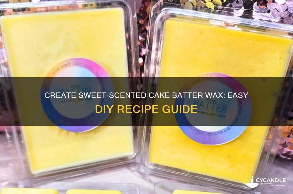 how to make cake batter wax