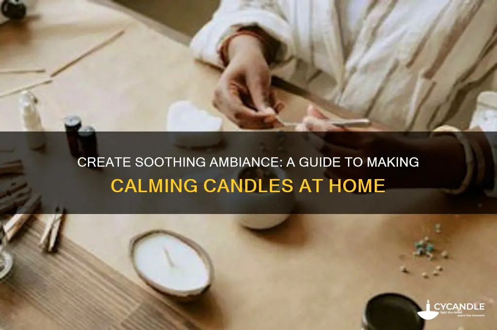 how to make calming candles