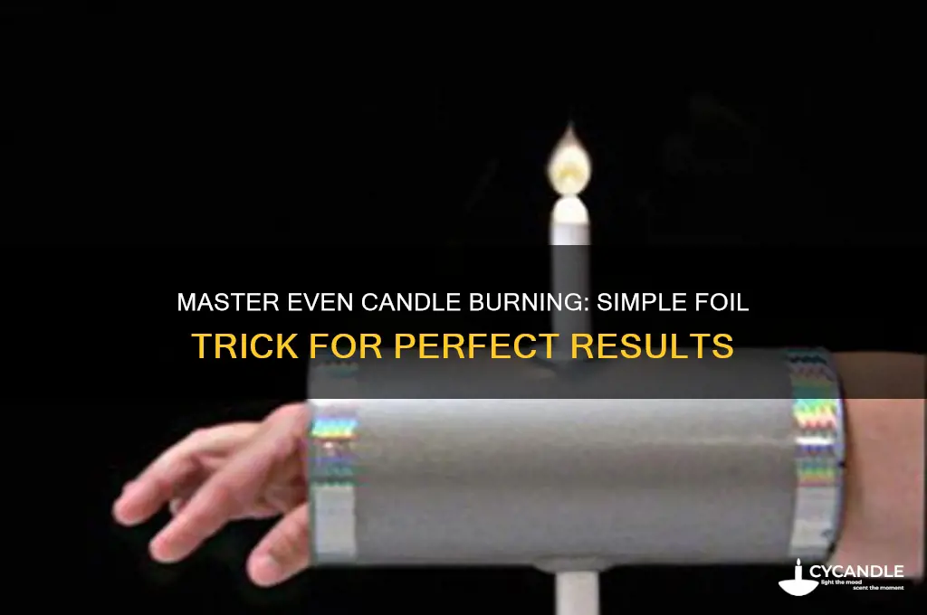 how to make candle burn evenly foil