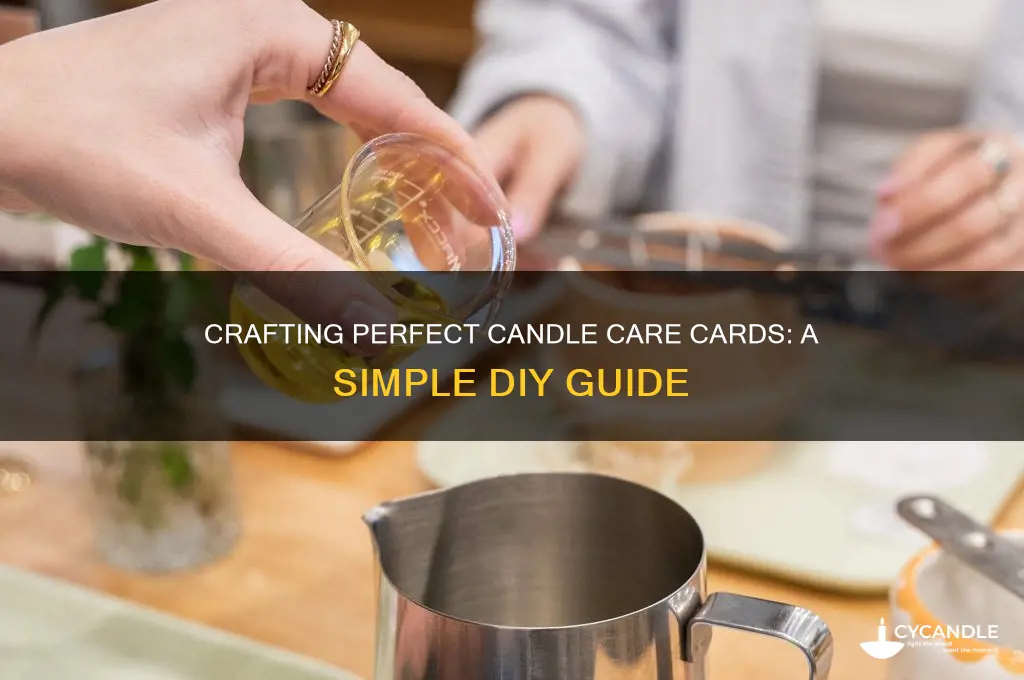how to make candle care cards