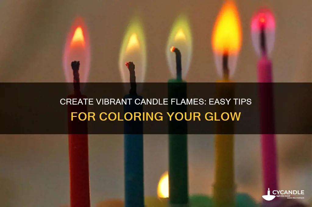 how to make candle flames different colors