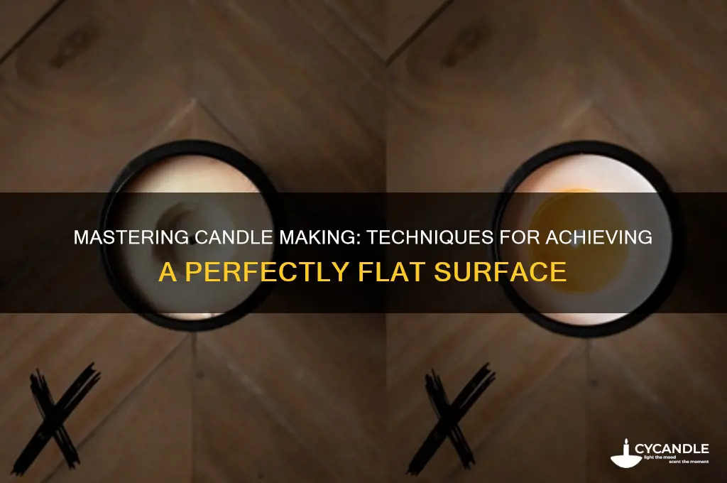 how to make candle flat
