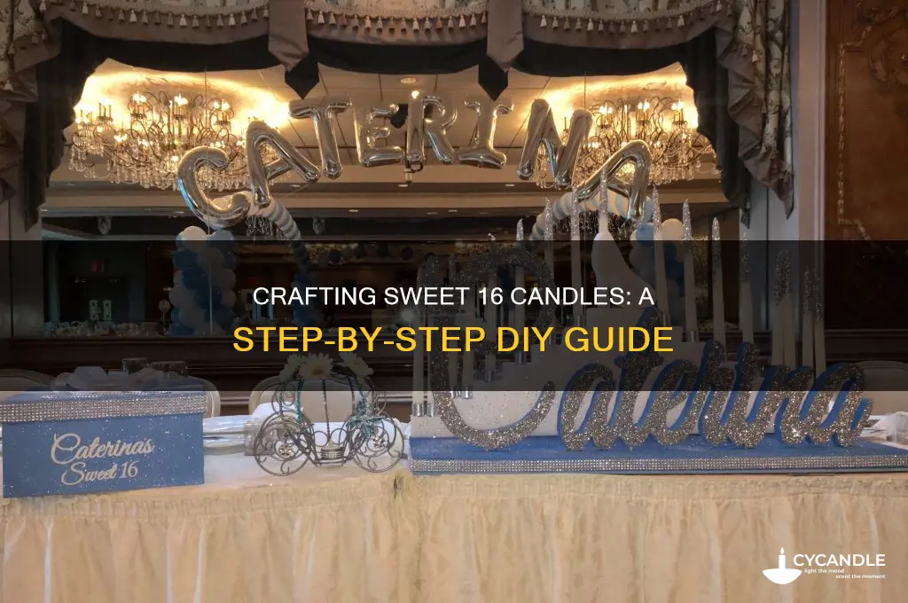 how to make candle foe swwet 16