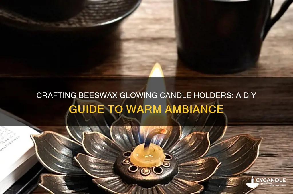 how to make candle glowing candle holders out of beeswax