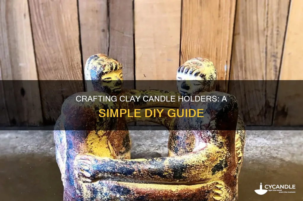 how to make candle holder out of clay