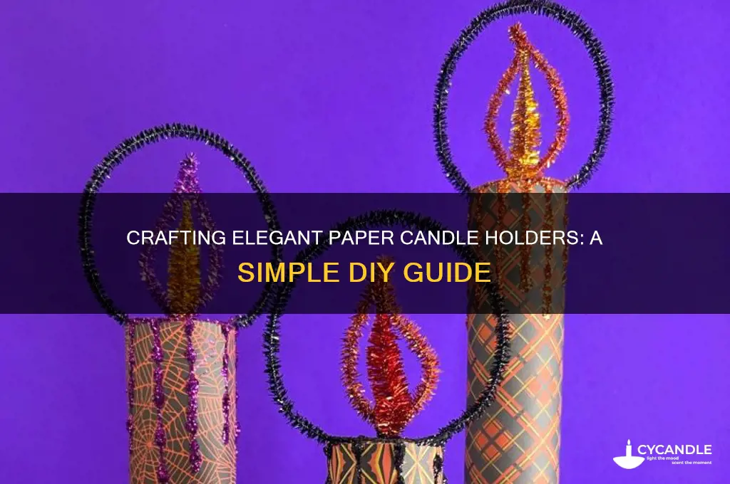how to make candle holder out of paper
