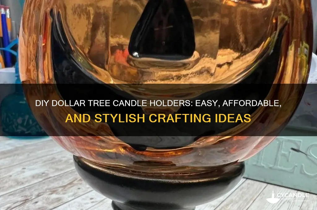 how to make candle holders from dollar tree