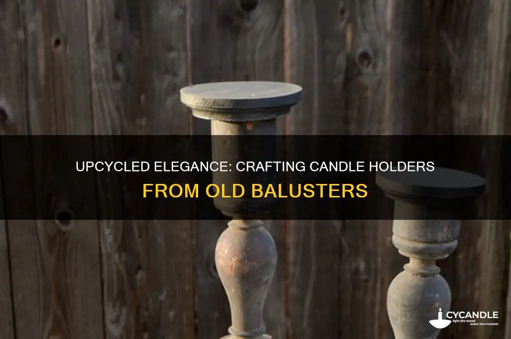 how to make candle holders out of old balusters