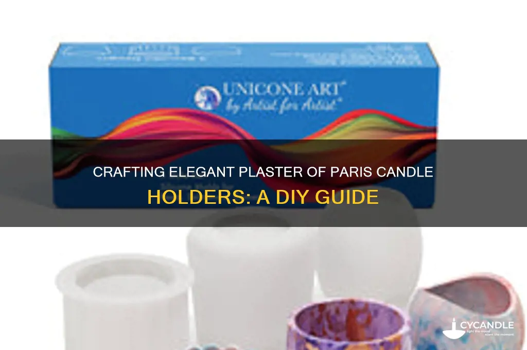 how to make candle holders out of plaster of paris