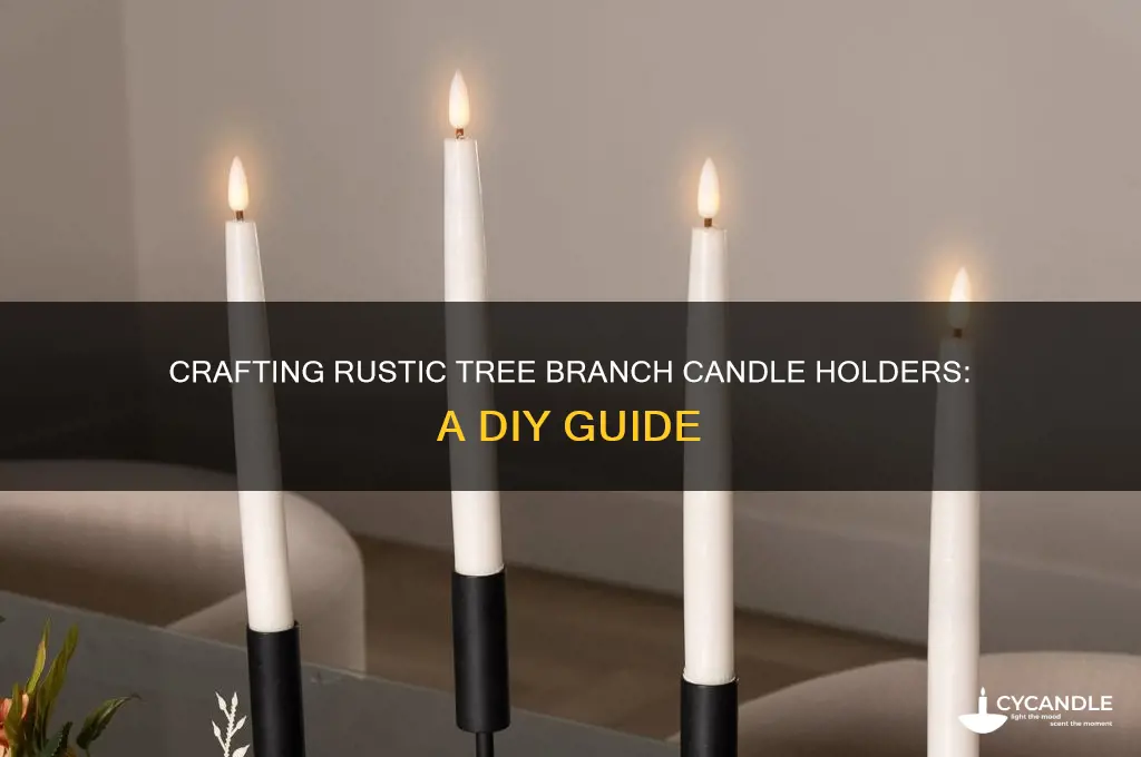 how to make candle holders out of tree branch