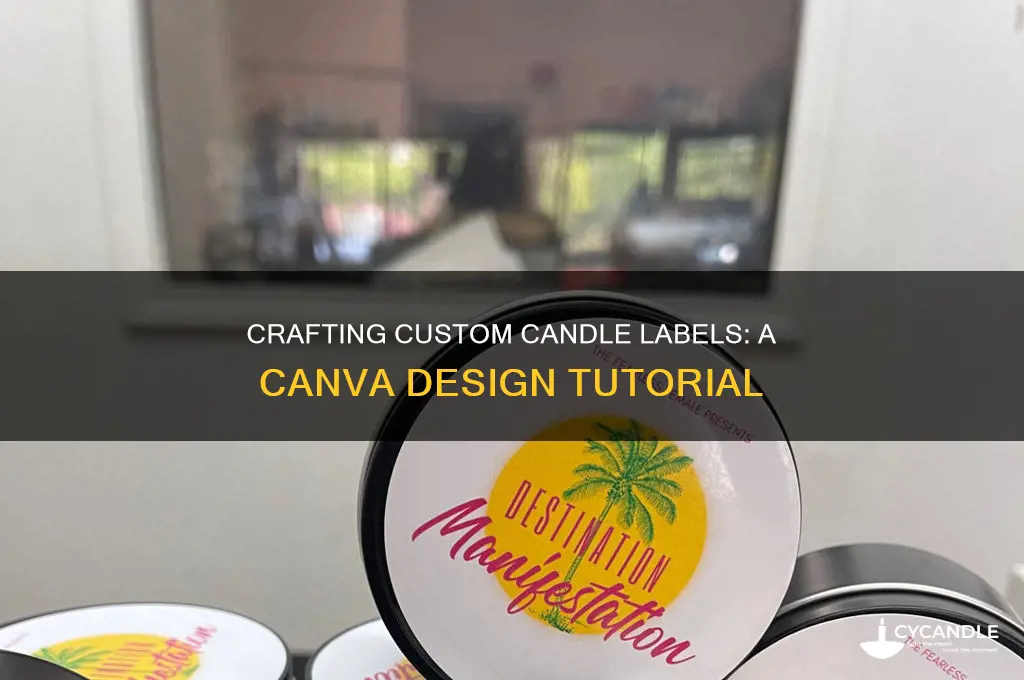 how to make candle labels on canva