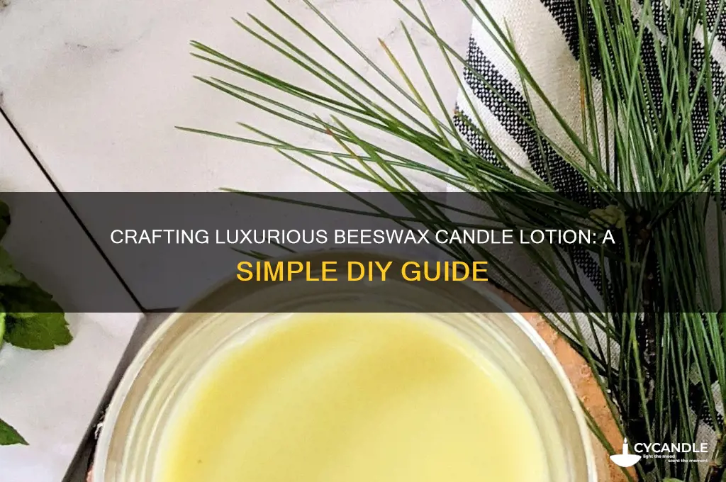 how to make candle lotion with bees wax