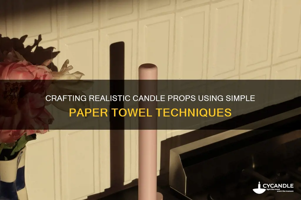 how to make candle props with paper towel