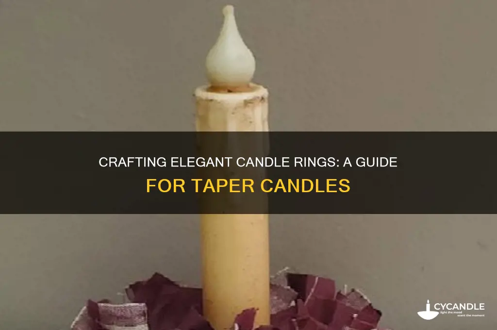 how to make candle rings for tapers