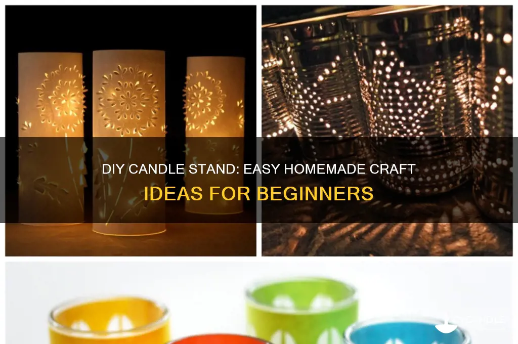 how to make candle stand at home