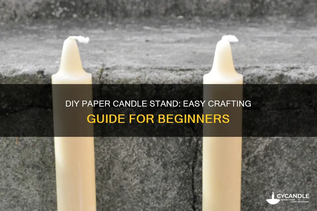 how to make candle stand using paper