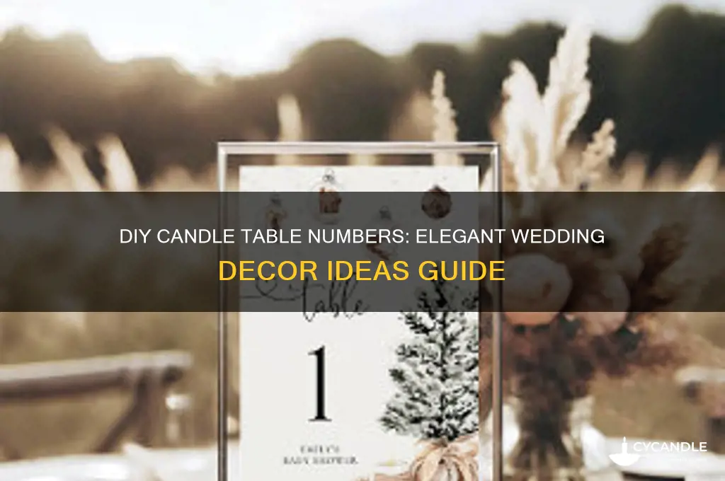 how to make candle table numbers
