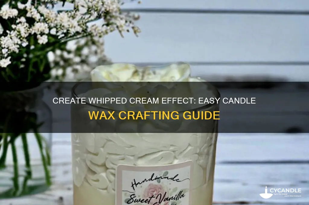 how to make candle wax look like whipped cream
