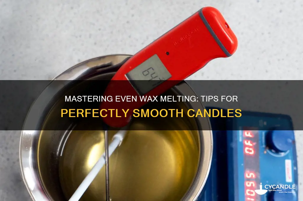 how to make candle wax melt evenly