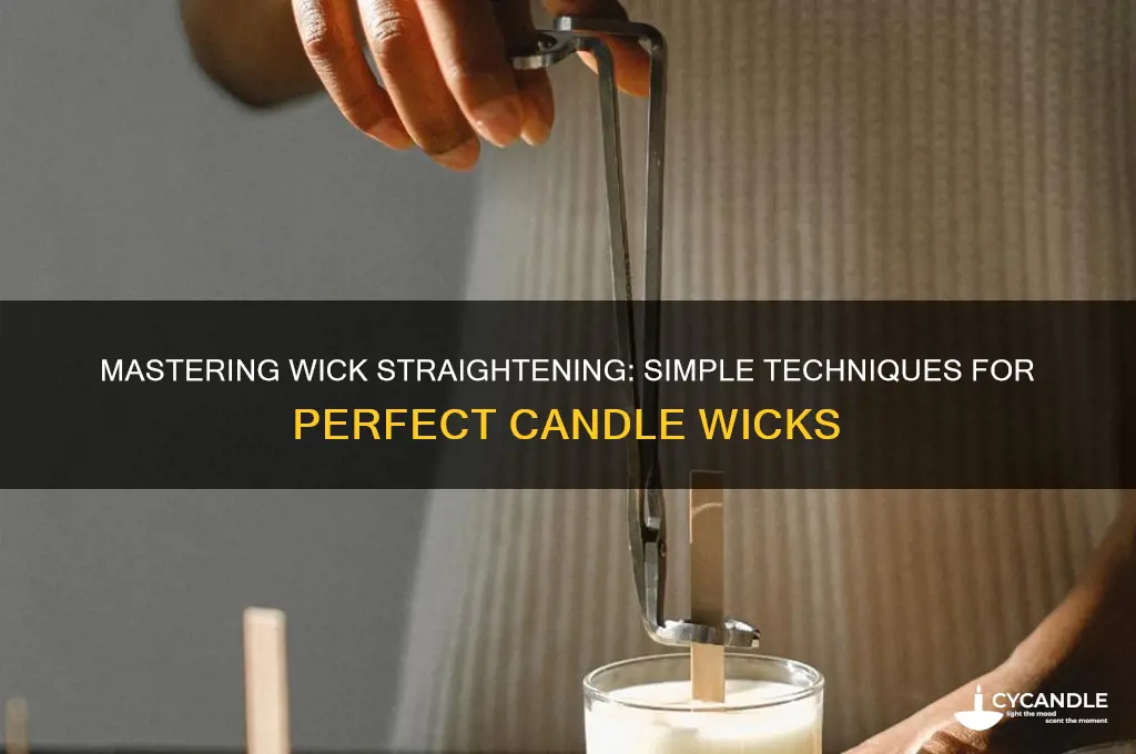 how to make candle wick straight
