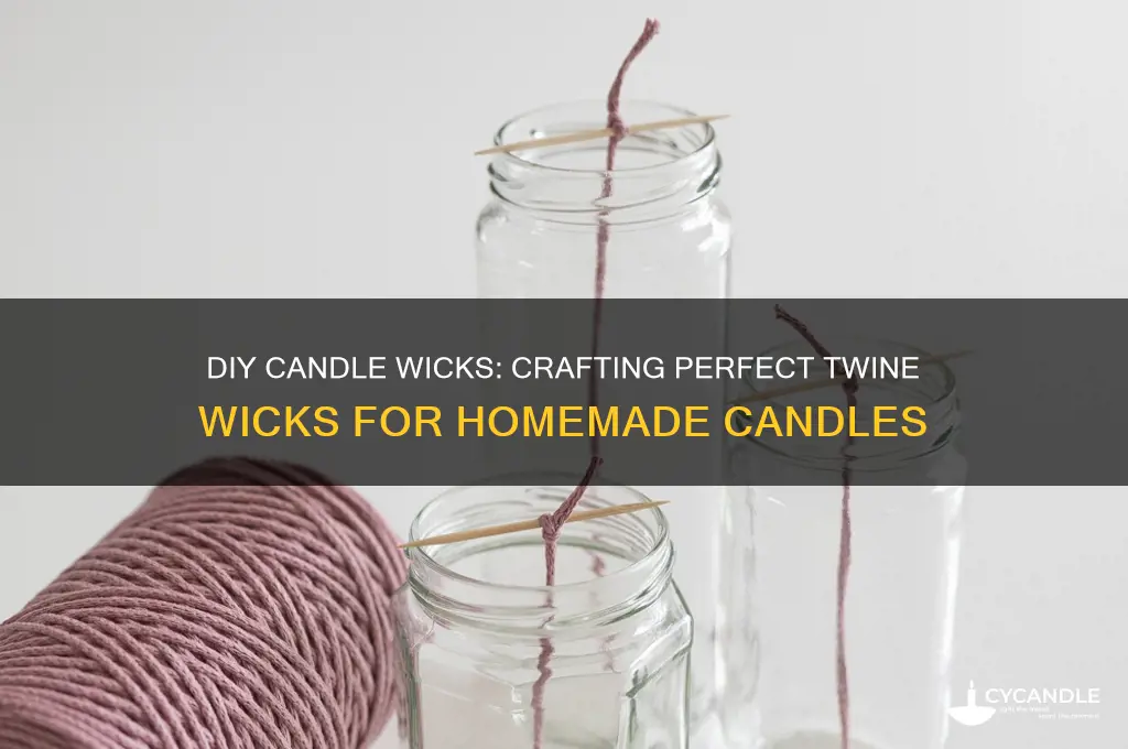 how to make candle wicks with twine