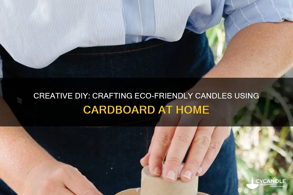 how to make candle with cardboard