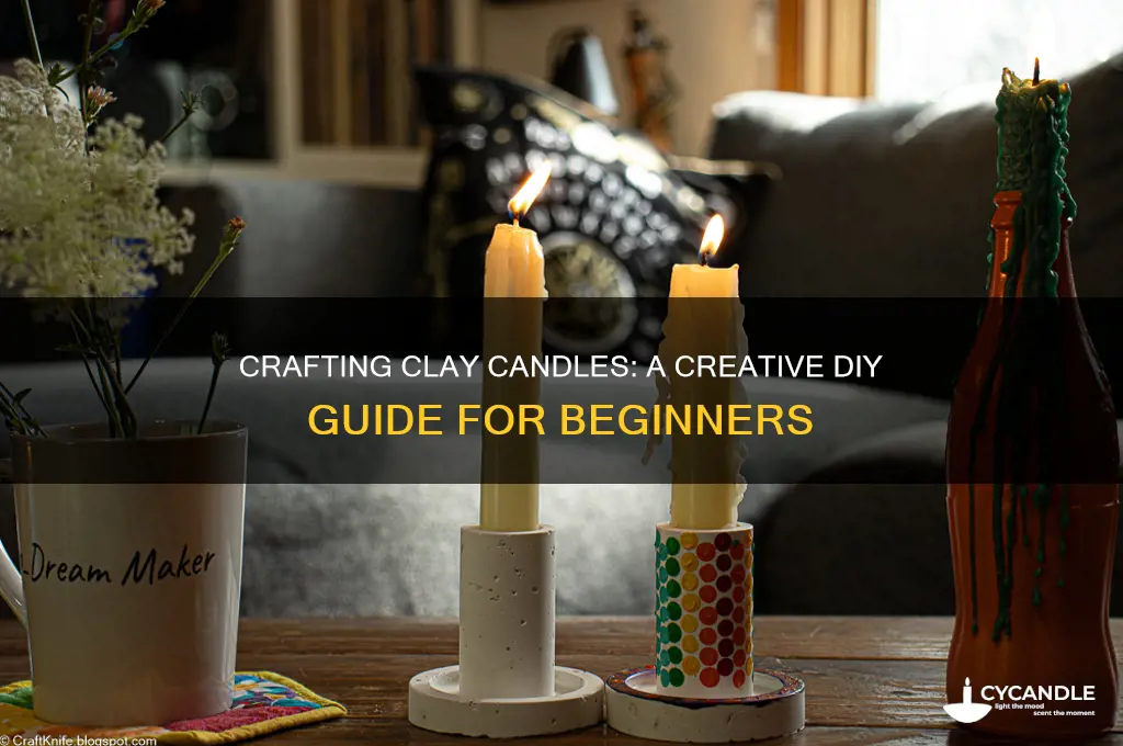 how to make candle with clay