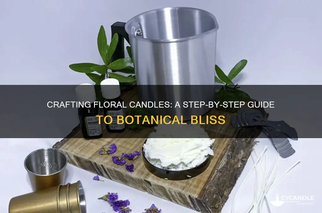 how to make candle with flowers