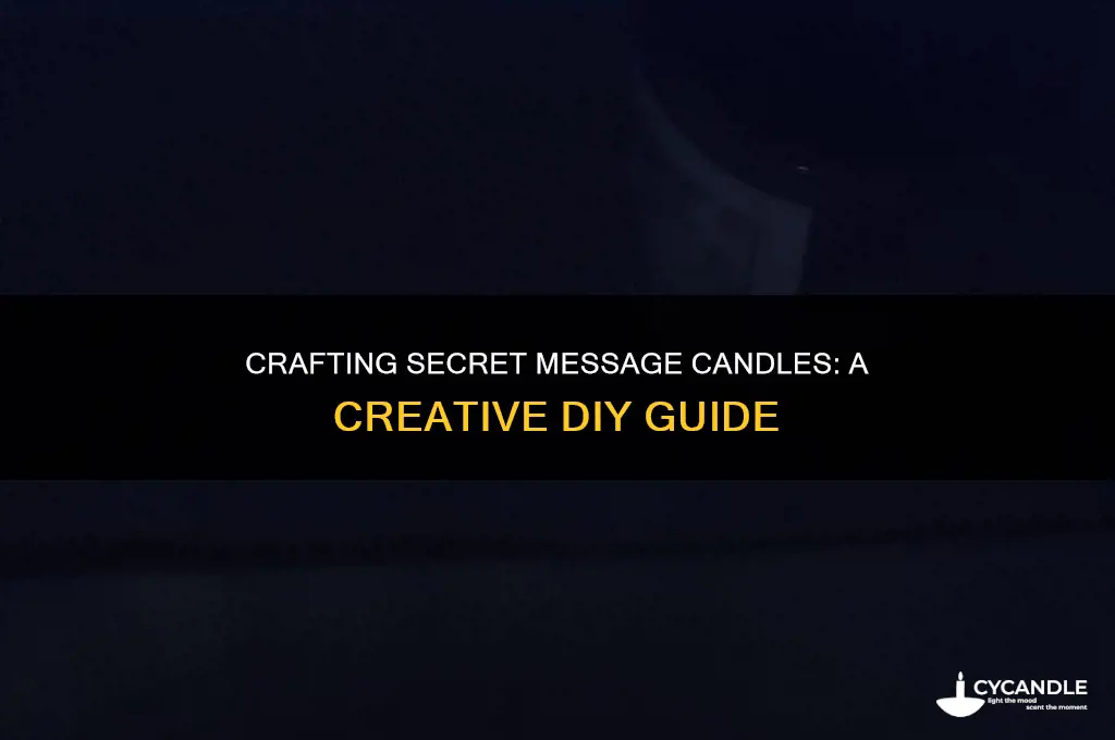 how to make candle with hidden message