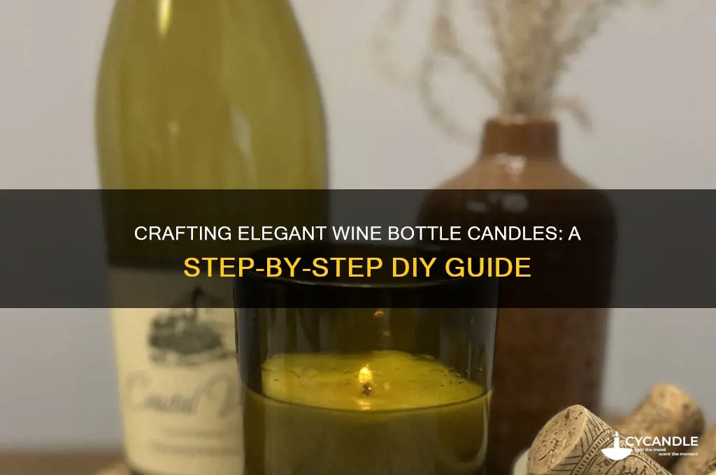 how to make candle with wine bottle